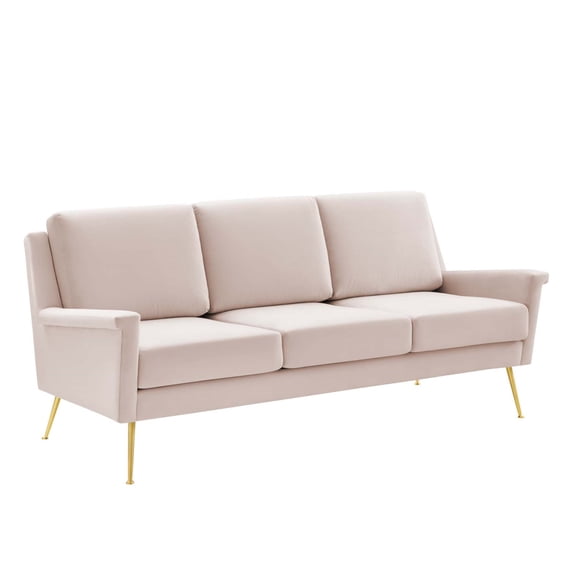 Modway Chesapeake Performance Velvet Sofa, Red