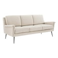 thumbnail image 1 of Modway Chesapeake Upholstered Fabric Sofa in Black Beige, 1 of 8
