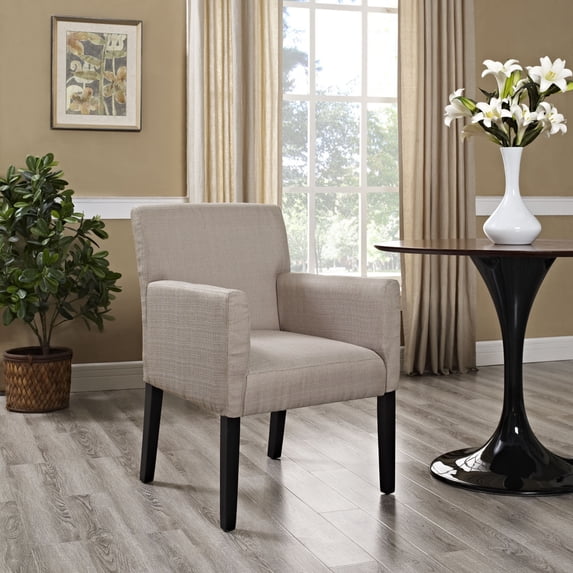 Modway Chloe Upholstered Fabric Armchair in Gray