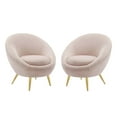 thumbnail image 1 of Modway Circuit Accent Chair Performance Velvet Set of 2 in Pink, 1 of 6