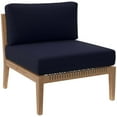 thumbnail image 1 of Modway Clearwater Outdoor Patio Teak Wood Armless Chair in Gray Navy, 1 of 8