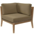 thumbnail image 1 of Modway Clearwater Outdoor Patio Teak Wood Corner Chair in Gray Light Brown, 1 of 8