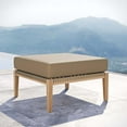 thumbnail image 1 of Modway Clearwater Outdoor Patio Teak Wood Ottoman in Gray Light Brown, 1 of 7