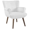 thumbnail image 1 of Modway Cloud Tufted Polyester Fabric Accent Chair in White and Walnut, 1 of 5