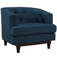 thumbnail image 1 of Modway Coast Modern Upholstered Polyester Fabric Armchair in Azure Blue, 1 of 5