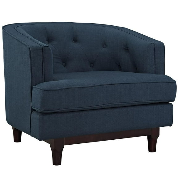 Modway Coast Upholstered Fabric Armchair in Azure
