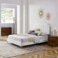 thumbnail image 1 of Modway Colette Queen Performance Velvet Platform Bed in White, 1 of 10