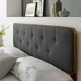 thumbnail image 1 of Modway Collins Tufted King Fabric and Wood Headboard in Walnut Charcoal, 1 of 9