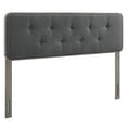 thumbnail image 1 of Modway Collins Fabric Button Tufted Twin Headboard in Gray and Charcoal, 1 of 7