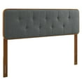 thumbnail image 1 of Modway Collins Tufted Twin Fabric and Wood Headboard in Walnut/Charcoal, 1 of 10