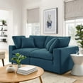 thumbnail image 1 of Modway Commix 2 Piece Down Filled Overstuffed Sectional Sofa Set in Azure, 1 of 5