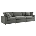 thumbnail image 1 of Modway Commix 3-Piece Fabric Down Filled Sectional Sofa Set in Gray, 1 of 10
