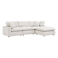 thumbnail image 1 of Modway Commix 4-Piece Upholstered Boucle Fabric Sectional Sofa in Ivory, 1 of 5