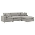 thumbnail image 1 of Modway Commix 4-Piece Upholstered Boucle Fabric Sectional Sofa in Light Gray, 1 of 5