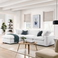 thumbnail image 1 of Modway Commix 4 Piece Down Filled Overstuffed Sectional Sofa Set in Pure White, 1 of 10