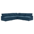 thumbnail image 1 of Modway Commix 5-Piece Down Filled Overstuffed Armless Sectional Sofa in Azure, 1 of 5