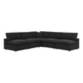 thumbnail image 1 of Modway Commix 5-Piece Upholstered Modern Fabric Sectional Sofa in Black, 1 of 5