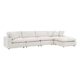 thumbnail image 1 of Modway Commix 5-Piece Upholstered Boucle Fabric Sectional Sofa in Ivory, 1 of 5