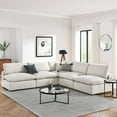 thumbnail image 1 of Modway Commix 5-Piece Down Filled Overstuffed Boucle Fabric Sectional Sofa in Ivory, 1 of 5