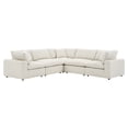 thumbnail image 1 of Modway Commix 5-Piece Upholstered Fabric & Wood Sectional Sofa in Ivory, 1 of 5