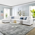 thumbnail image 1 of Modway Commix 5-Piece Down Filled Overstuffed Vegan Leather Sectional Sofa in White, 1 of 12