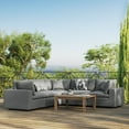 thumbnail image 1 of Modway Commix 5-Piece Outdoor Patio Sectional Sofa in Charcoal, 1 of 10