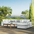 thumbnail image 1 of Modway Commix 5-Piece Outdoor Patio Sectional Sofa in White, 1 of 3