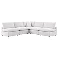thumbnail image 1 of Commix 5-Piece Outdoor Patio Sectional Sofa White EEI-5587-WHI, 1 of 11