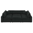 thumbnail image 1 of Modway Commix 6-Piece Upholstered Wood & Fabric Sectional Sofa in Black, 1 of 5