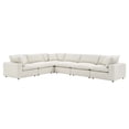 thumbnail image 1 of Modway Commix 6-Piece Upholstered Fabric & Wood Sectional Sofa in Ivory, 1 of 5
