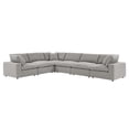 thumbnail image 1 of Modway Commix 6-Piece Upholstered Fabric & Wood Sectional Sofa in Light Gray, 1 of 5