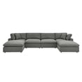 thumbnail image 1 of Modway Commix 6-Piece Down Filled Overstuffed Sectional Sofa in Gray, 1 of 10