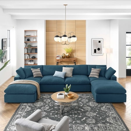Modway Commix Down Filled Overstuffed 6-Piece Sectional Sofa