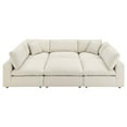 thumbnail image 1 of Modway Commix 6-Piece Modern Fabric Overstuffed Sectional Sofa in Light Beige, 1 of 8
