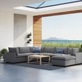 thumbnail image 1 of Modway Commix 7-Piece Sunbrella® Outdoor Patio Sectional Sofa in Gray, 1 of 10