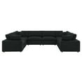 thumbnail image 1 of Modway Commix 8-Piece Upholstered Boucle Fabric Sectional Sofa in Black, 1 of 5
