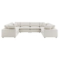 thumbnail image 1 of Modway Commix 8-Piece Upholstered Boucle Fabric Sectional Sofa in Ivory, 1 of 5