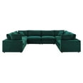 thumbnail image 1 of Modway Commix 8-Piece Down Filled Overstuffed Performance Velvet Sectional Sofa in Green, 1 of 5