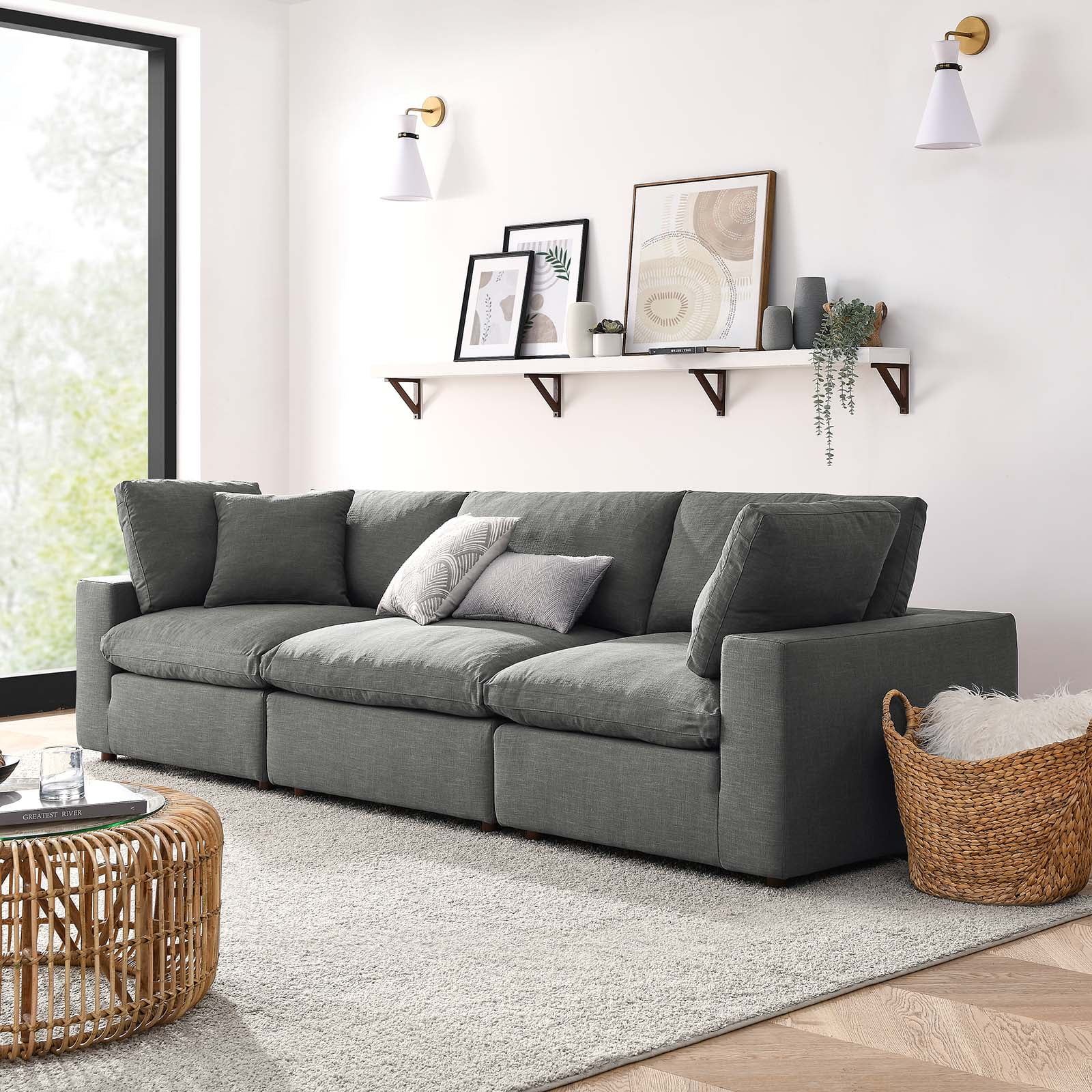 Modular down cheap filled sectional