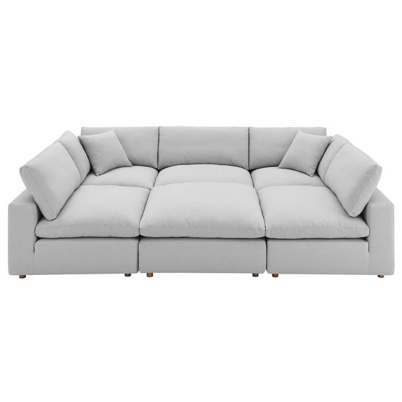 Modway Commix Down Filled Overstuffed 6-Piece Sectional Sofa, Multiple Colors