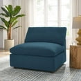 thumbnail image 1 of Modway Commix Fabric Down Filled Overstuffed Armless Chair in Azure, 1 of 8