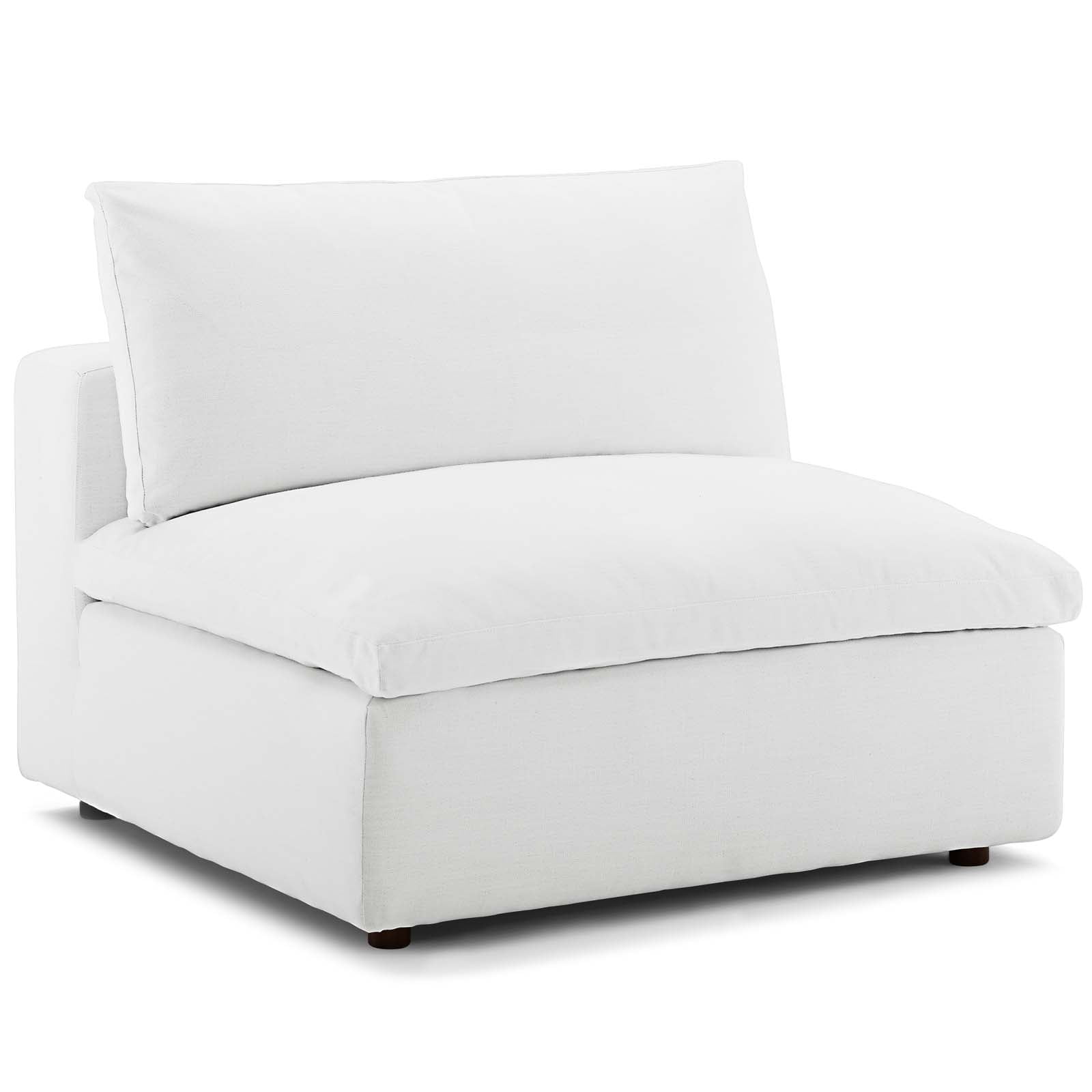 White overstuffed chair deals