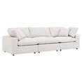 thumbnail image 1 of Commix Down Filled Overstuffed Boucle Fabric 3-Seater Sofa in Ivory, 1 of 5