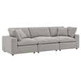 thumbnail image 1 of Commix Down Filled Overstuffed Boucle Fabric 3-Seater Sofa in Light Gray, 1 of 5