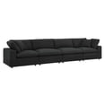thumbnail image 1 of Modway Commix 4-Seater Upholstered Boucle Fabric Sectional Sofa in Black, 1 of 5
