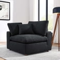 thumbnail image 1 of Modway Commix Upholstered Boucle Fabric Corner Chair in Black, 1 of 8