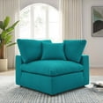thumbnail image 1 of Modway Commix Fabric Down Filled Overstuffed Corner Chair in Teal, 1 of 7