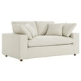 thumbnail image 1 of Modway Commix Upholstered Modern Fabric & Wood Loveseat in Light Beige, 1 of 3