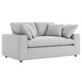 thumbnail image 1 of Modway Commix Upholstered Modern Fabric & Wood Loveseat in Light Gray, 1 of 3