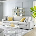 thumbnail image 1 of Modway Commix Down Filled Overstuffed Performance Velvet 3-Seater Sofa in Light Gray, 1 of 10